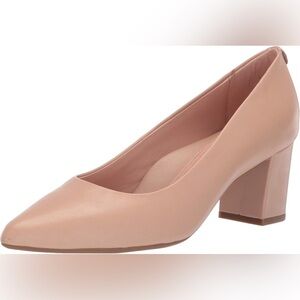 Taryn Rose Marline Pink Heels Classic Block Heel Pumps NIB